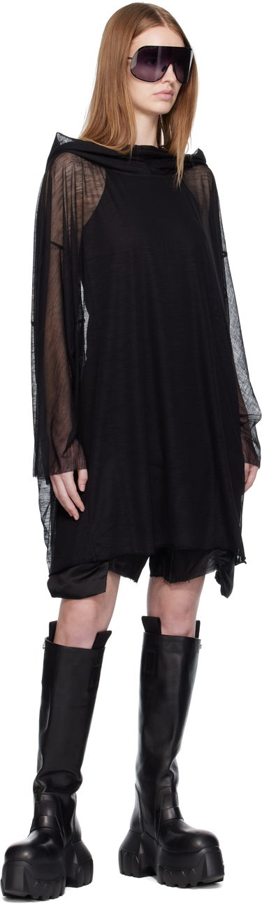 Pulover Rick Owens Rick Owens Concordians Hooded Tunic Črna | RP02E4536 JWR, 3