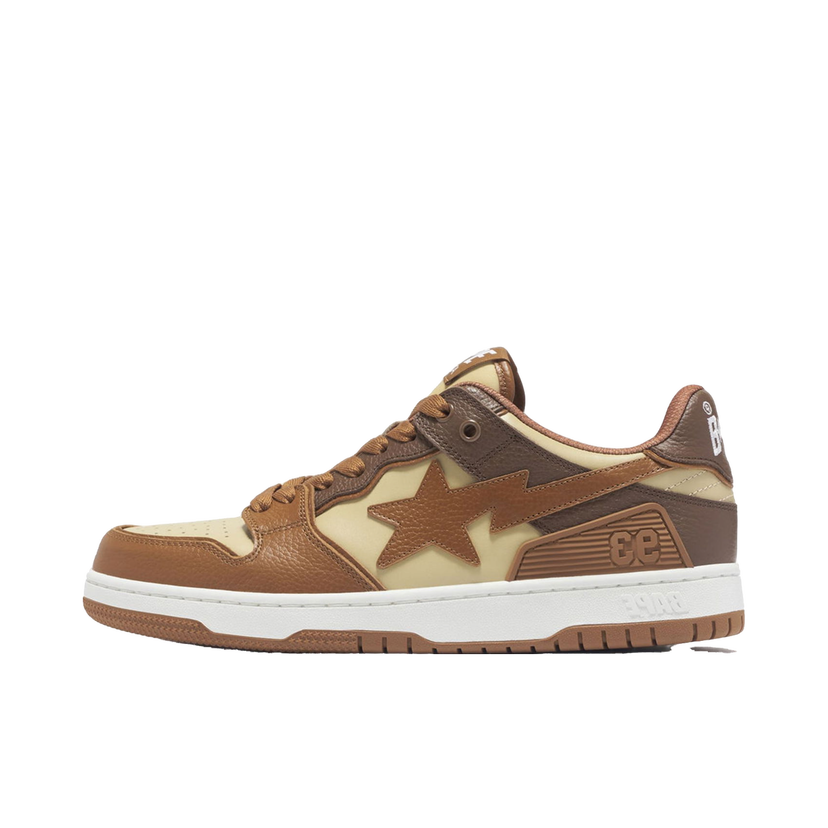 Superge in čevlji BAPE A Bathing Ape Sk8 Sta Brown Beige Rjava | 1J80-291-059-WHT/001FWJ801059I-WHT
