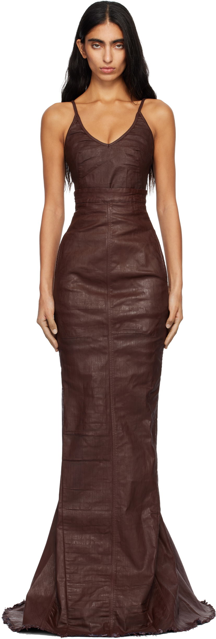 Krila Rick Owens DRKSHDW Concordians Lido Maxi Skirt Rjava | DS02E7344 SDSW