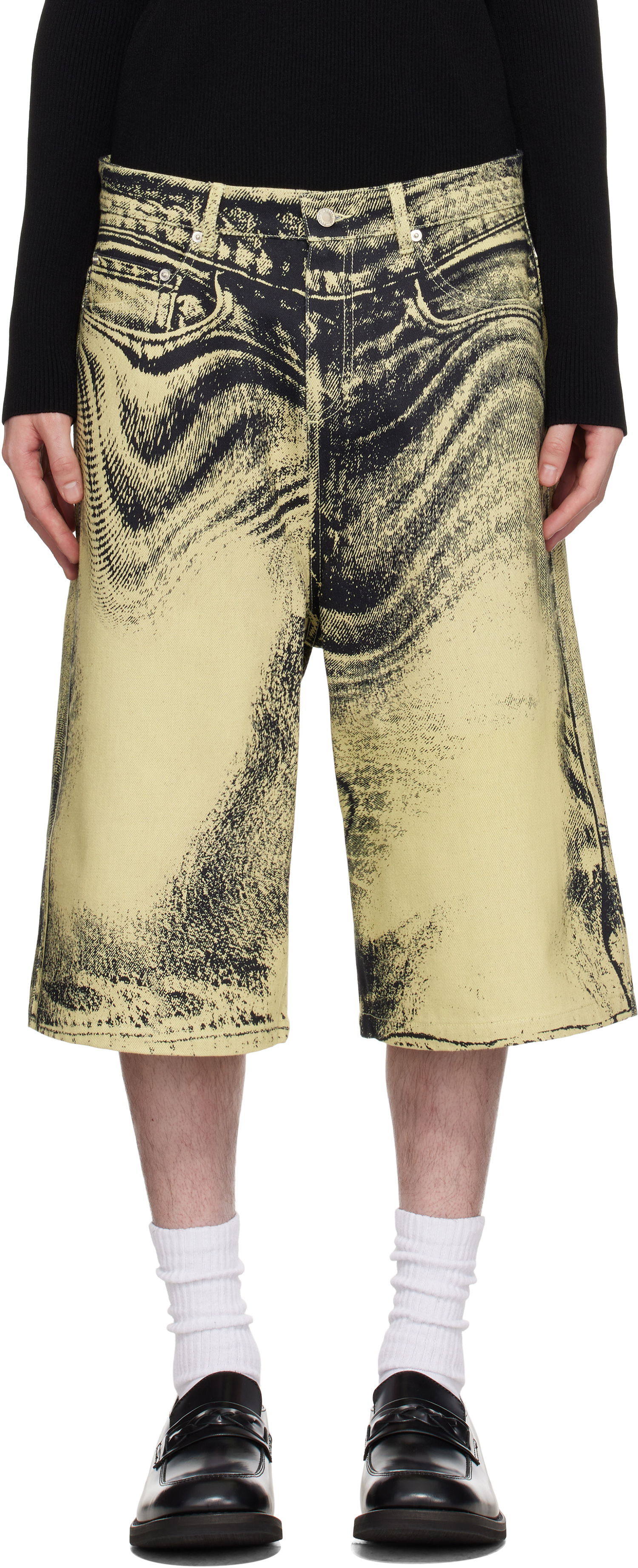 Kratke hlače Camper CAMPERLAB Distorted Denim Shorts Rumena | AU00007-005, 0