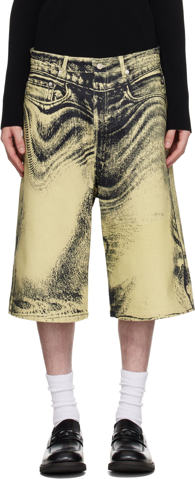 Kratke hlače Camper CAMPERLAB Distorted Denim Shorts Rumena | AU00007-005