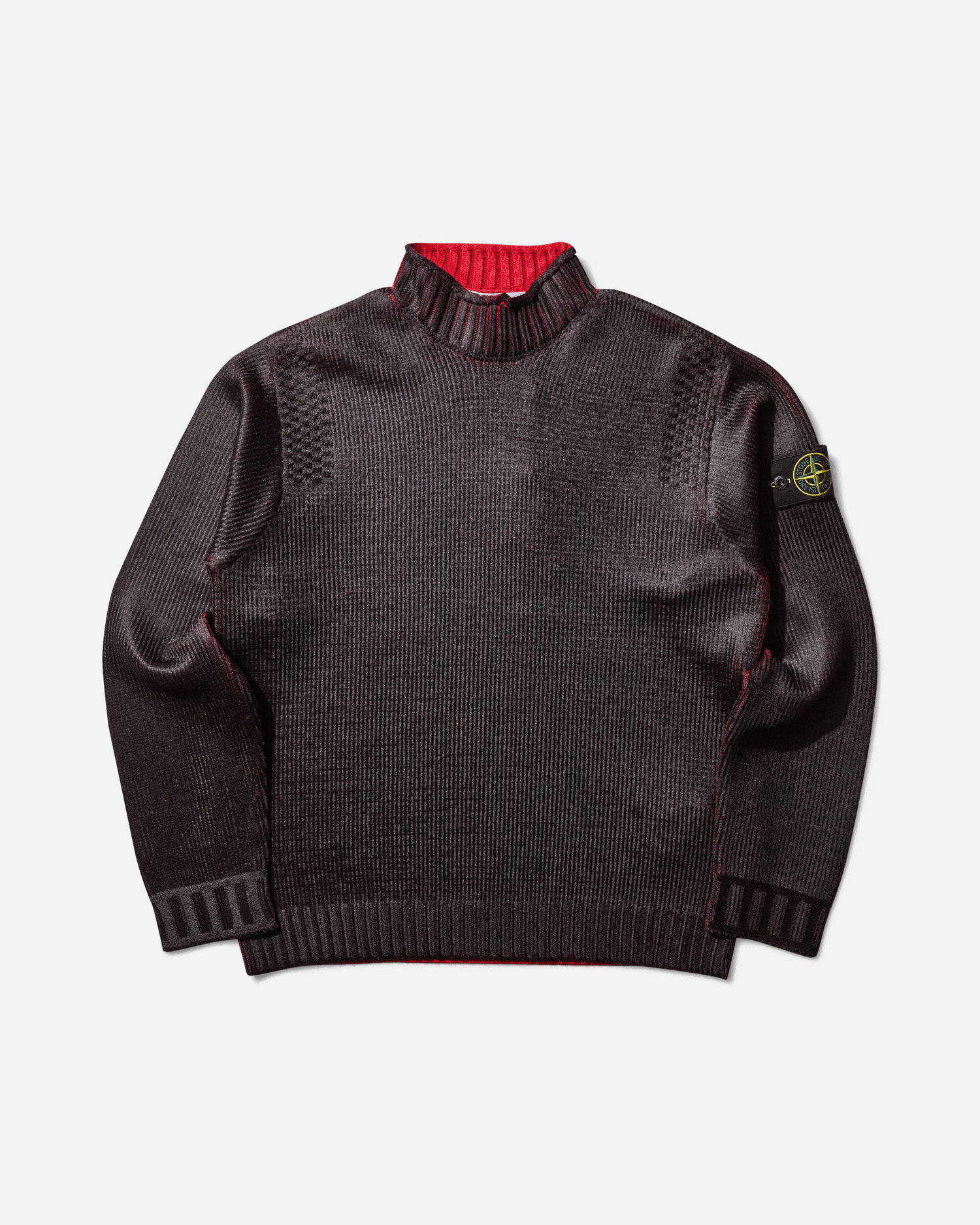 Pleteni pulover Stone Island Sublimatic Print Mock Neck Sweater Črna | K2S15-5100066-S00Z5 V0012, 1