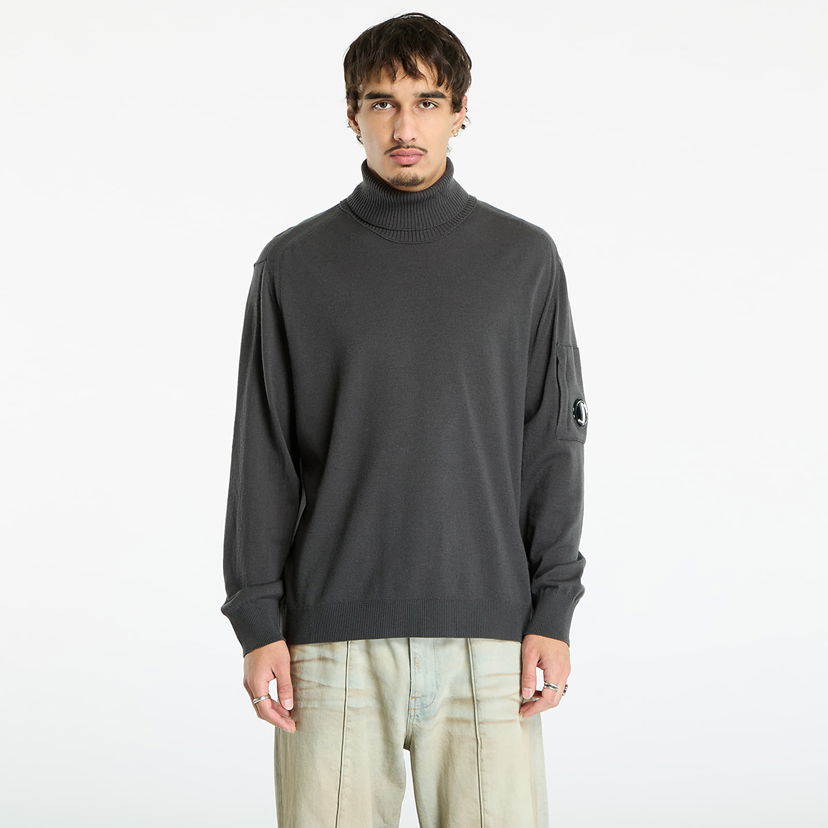 Pleteni pulover C.P. Company C.P. Company Extrafine Merino Wool Turtleneck Sweater Siva | 19CMKN035A005528A-978