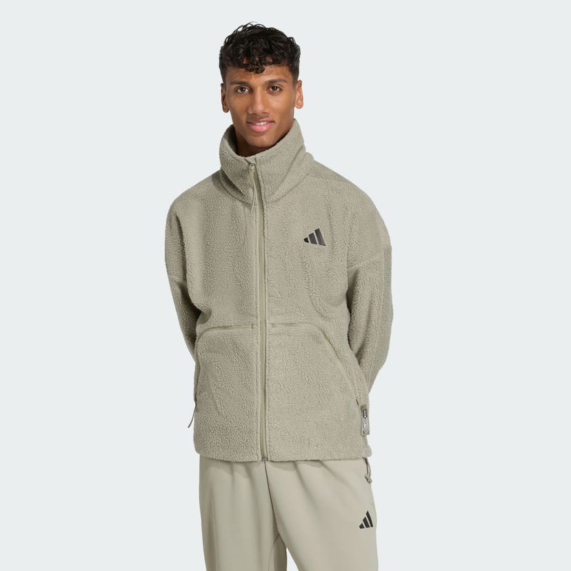 Jakna adidas Performance City Tech High Pile Fleece Jacket Zelena | KB1199