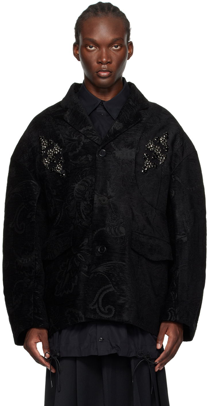 Jakna Simone Rocha Simone Rocha Embellished Boxy Jacket Črna | 6099B 1092, 0