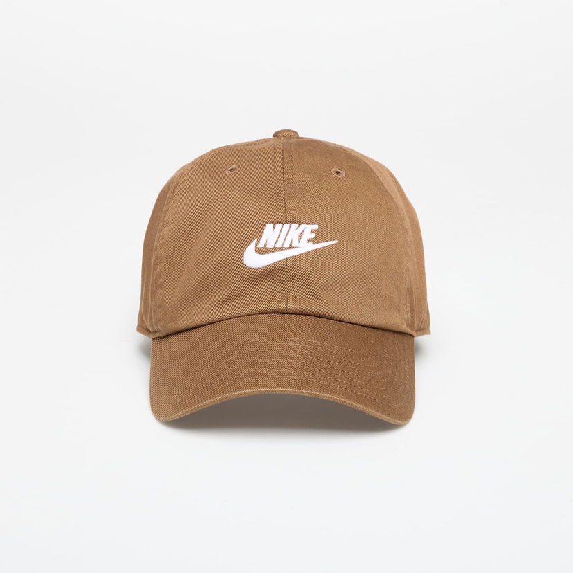 Kapa Nike Cap Club Unstructured Futura Wash Cap Mosswood Brown/ White Rjava | FB5368-235