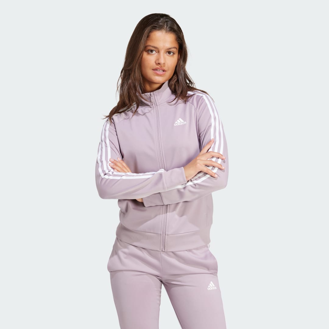 Pulover adidas Performance Slim 3-Stripes Track Jacket Lila | IN2208, 0