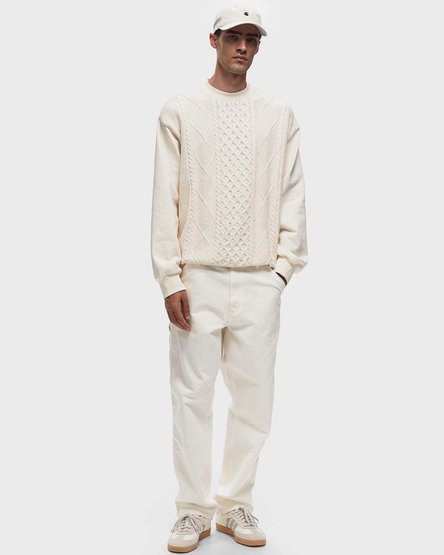 Pleteni pulover Carhartt WIP Sweater Crewneck Bež | I034033-05.XX, 1