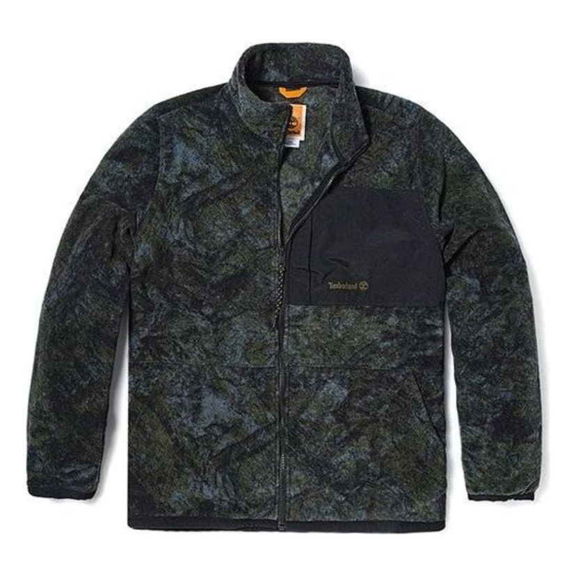 Pulover Timberland Print Fleece Jacket Zelena | A6KES-DX0
