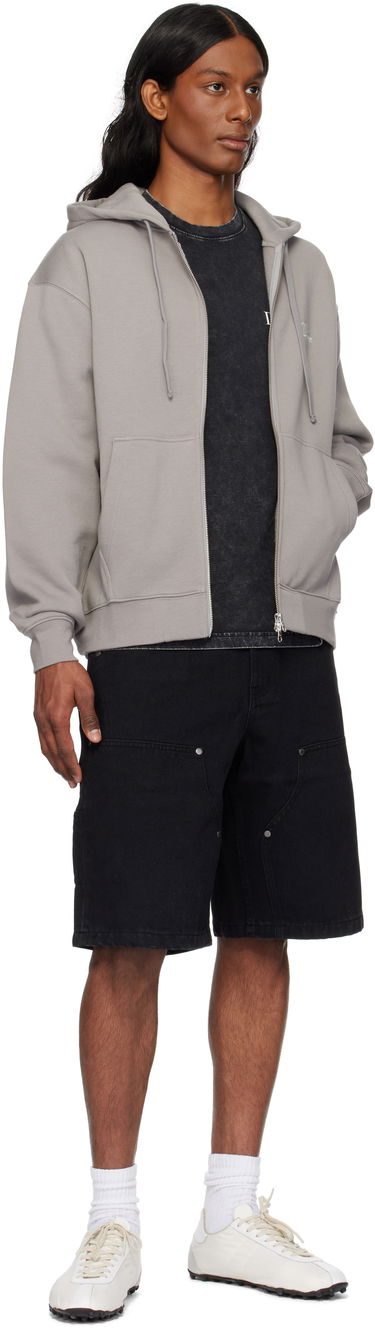Pulover Dime Dime Cursive Zip Hoodie Siva | DIME2SP2547CHA, 3