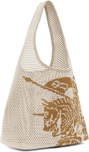 Torba za čez ramo Burberry Burberry EKD Large Crochet Tote Bež | 8109369, 1