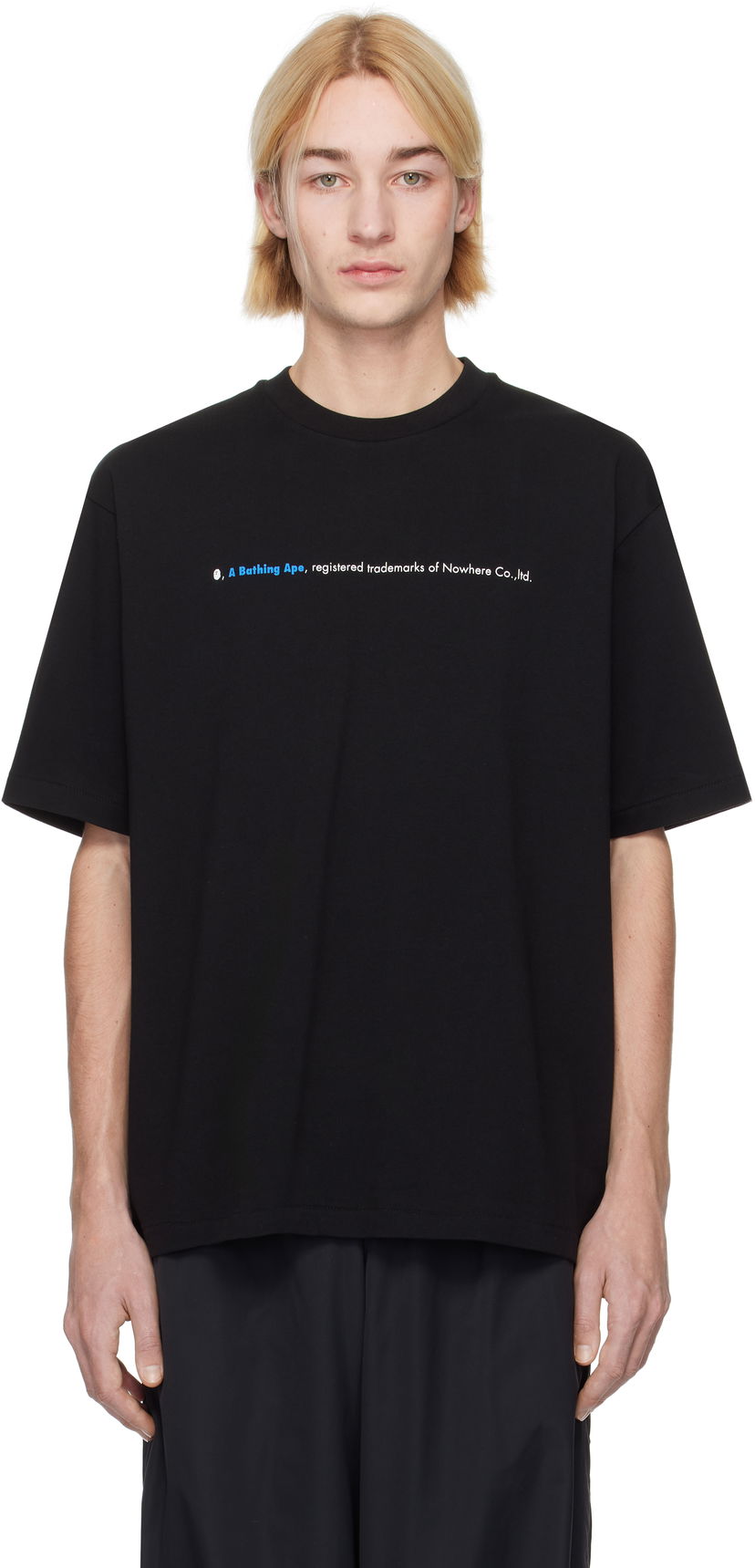 Majica BAPE Relaxed Fit Logo T-shirt Črna | 001TEK801319M