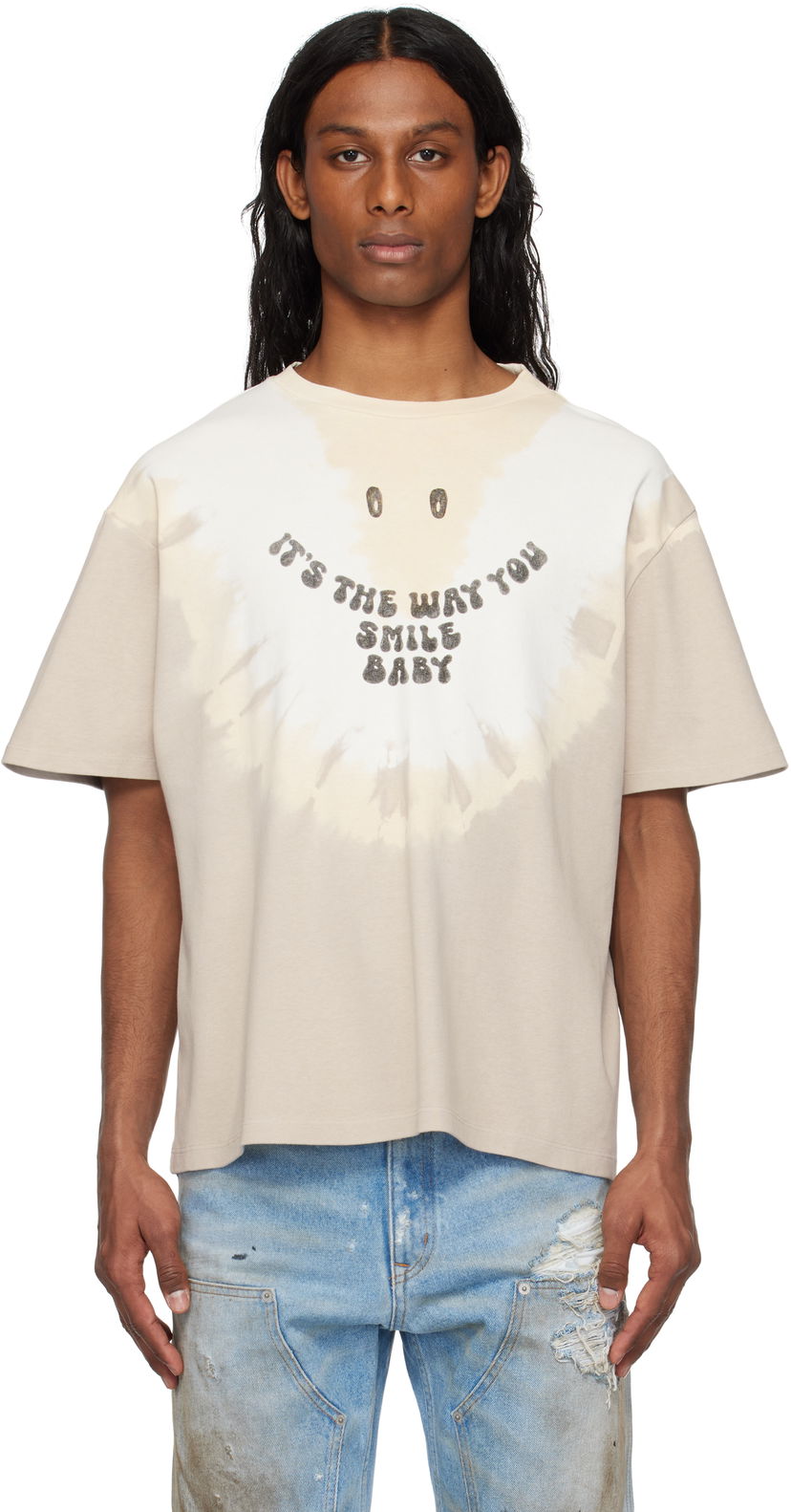 Majica Maison Margiela MM6 Maison Margiela Tie-Dyed T-Shirt Bež | SH2GC0025 M20110