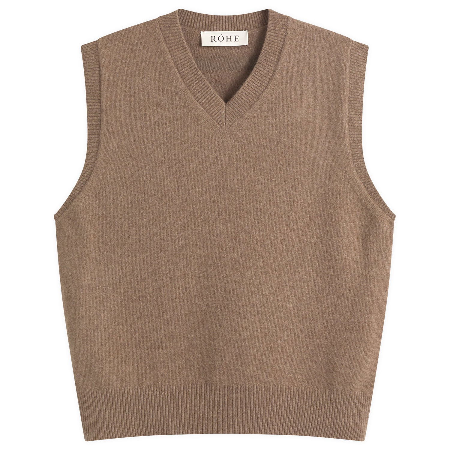Pleteni pulover Róhe Rohe Boiled Wool Knitted Vest Rjava | 314-23-402, 1