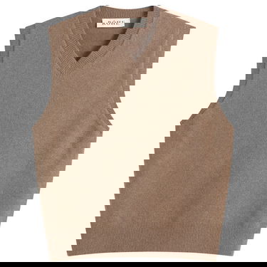 Pleteni pulover Róhe Rohe Boiled Wool Knitted Vest Rjava | 314-23-402, 1