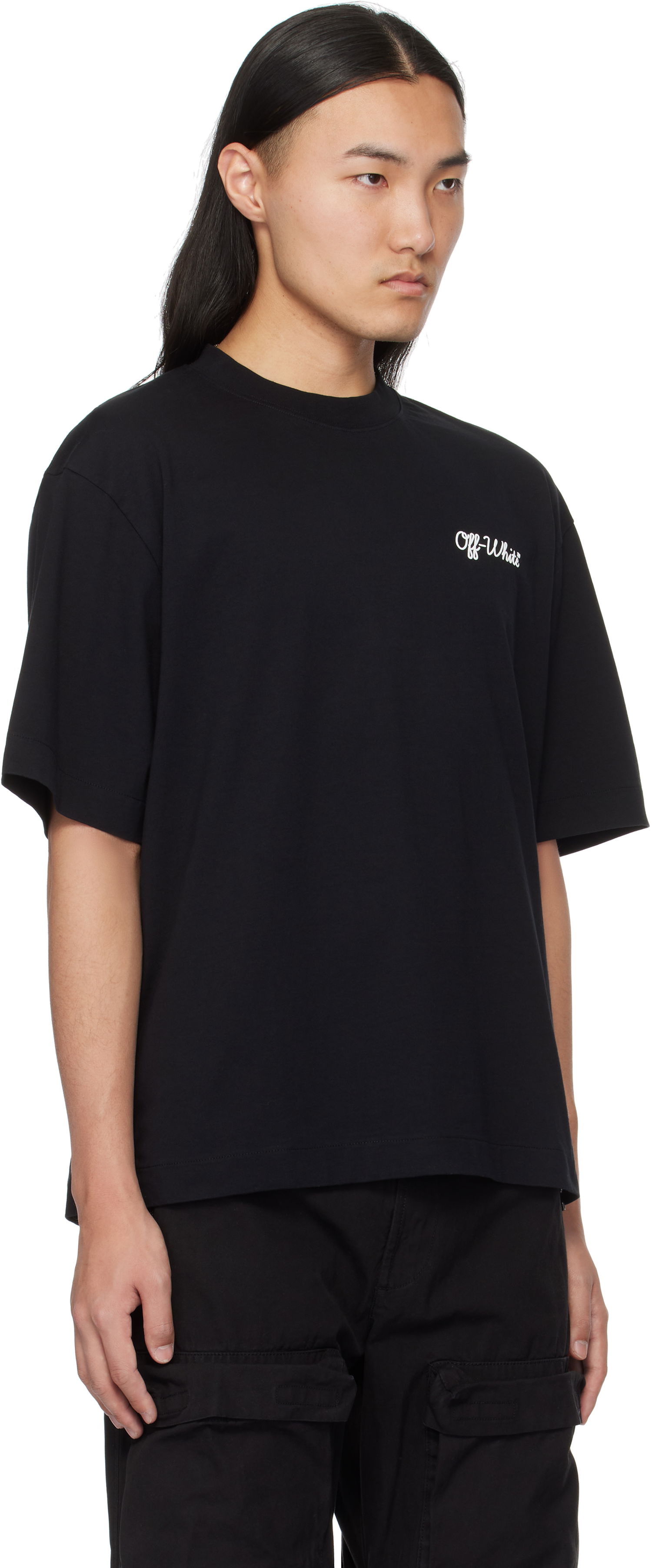 Majica Off-White Black Script T-Shirt Črna | OMAA120C99JER00D1001, 1