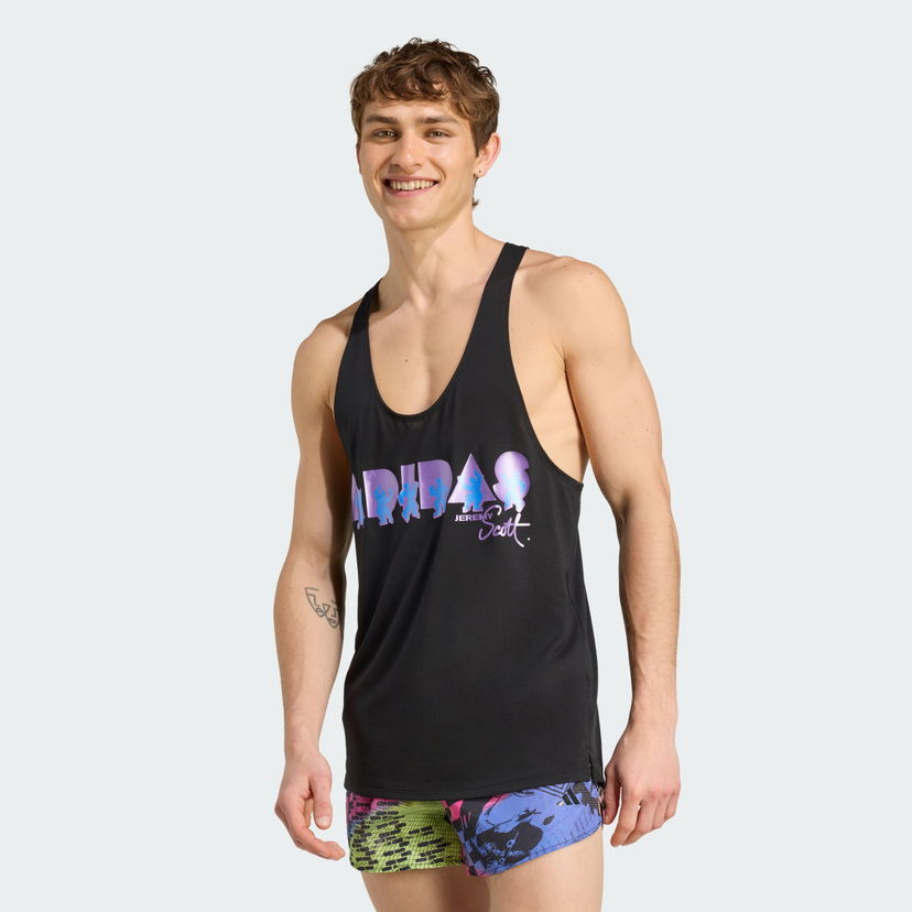 Majica brez rokavov adidas Performance Jeremy Scott Pride Tank Top Črna | JL7623