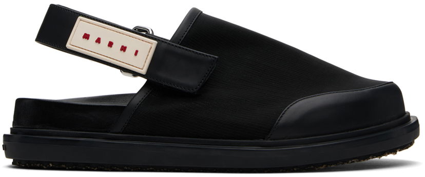Oblačila Marni Marni Back Strap Mules Črna | SBMS008701 P6392