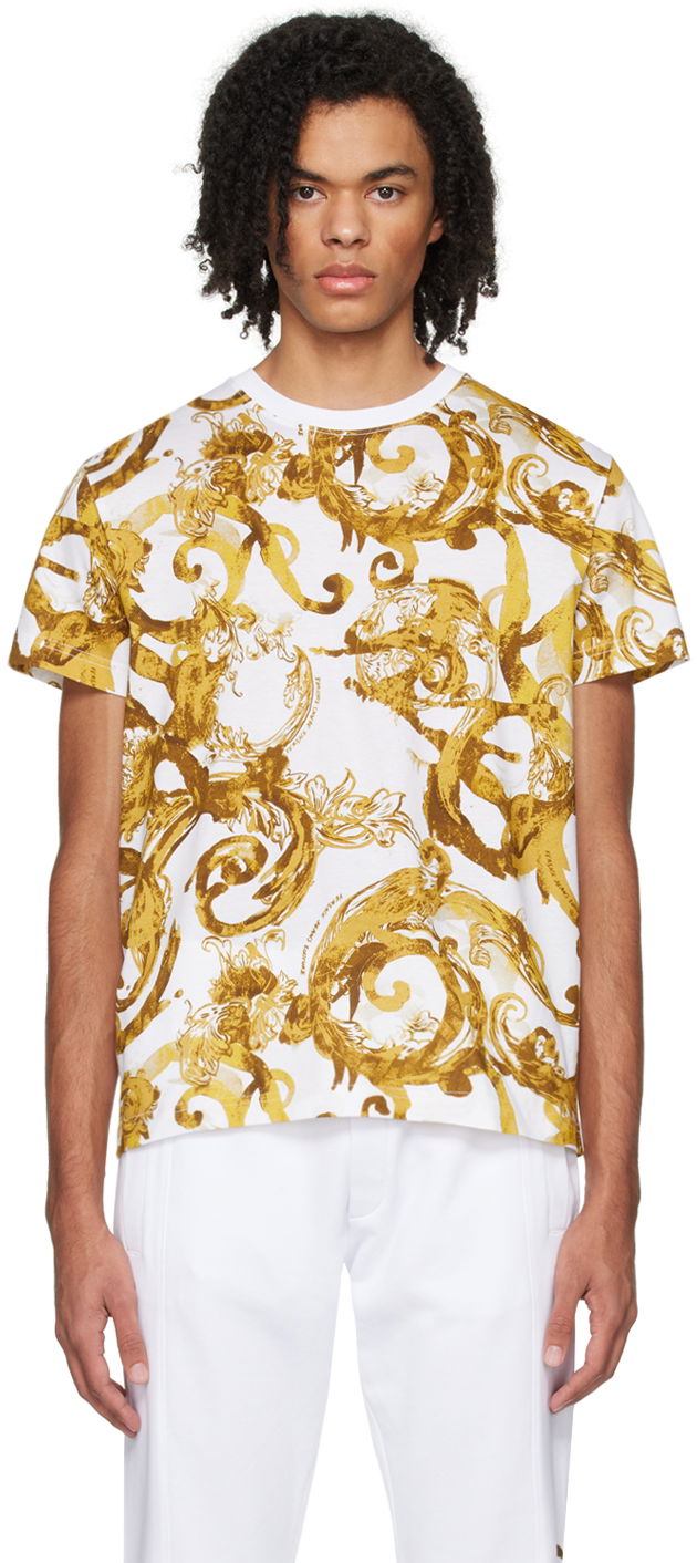 Majica Versace Watercolor Couture T-Shirt Bež | E76GAH6S0_EJS287, 0