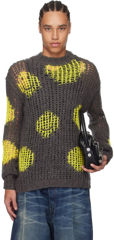 Pleteni pulover Acne Studios Acne Studios Embroidered Mohair Sweater Siva | A60576-, 0