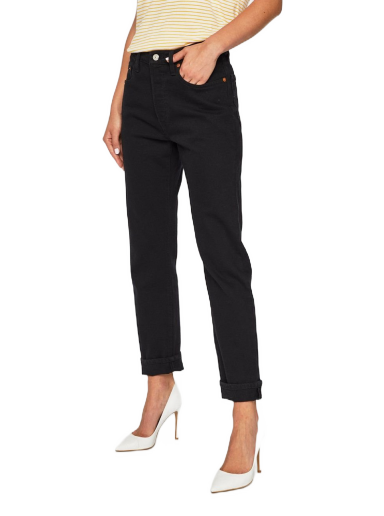 Kavbojke Levi's 501 High Rise Straight Crop Jean Črna | 36200-0085