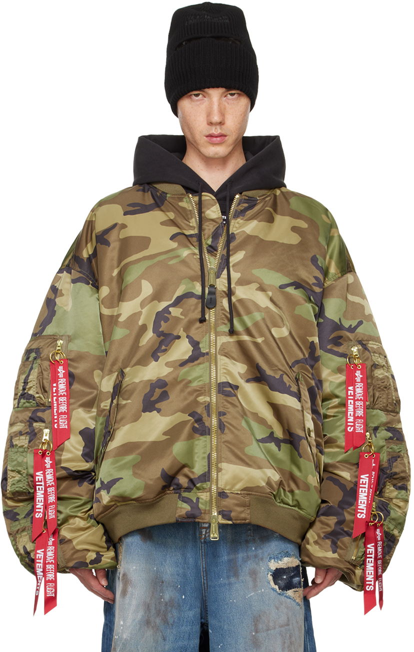 Bomber jakna VETEMENTS Alpha Industries Edition Cargo Bomber Jacket Zelena | UA65JA230G