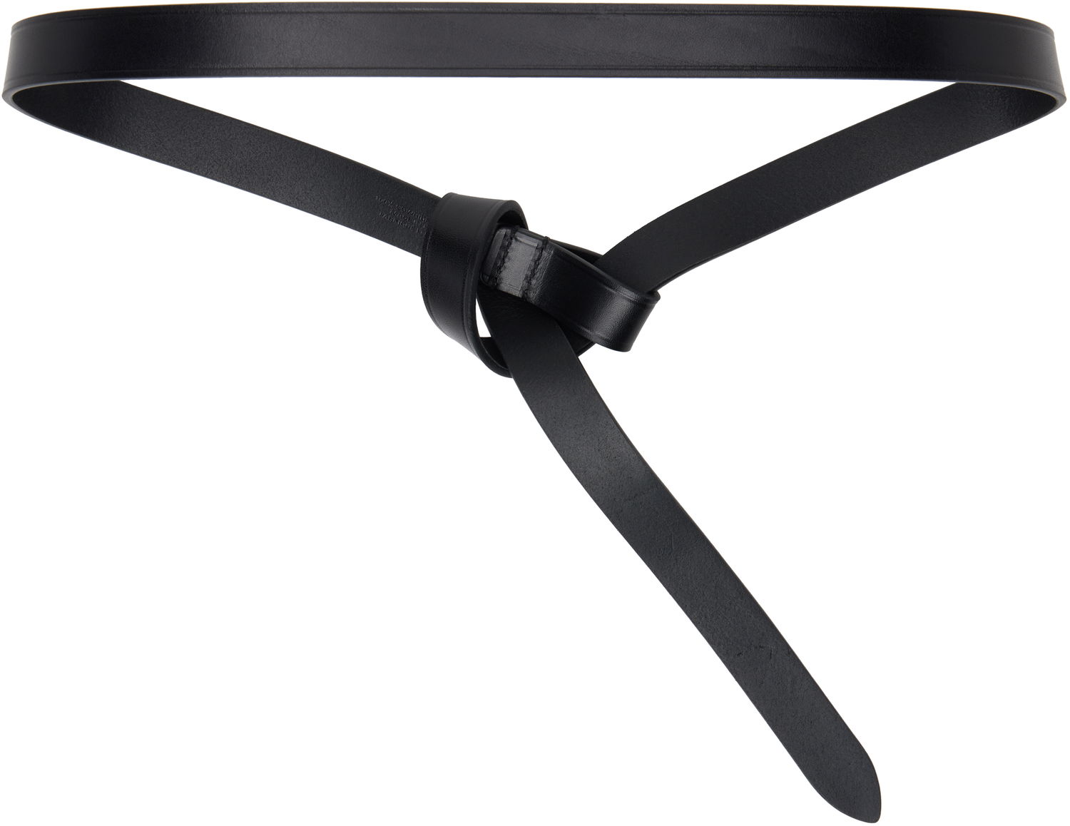 Pasovi ISABEL MARANT Kirka Leather Knot Tie Belt Črna | 24ACE248CFA-A3B65A, 1