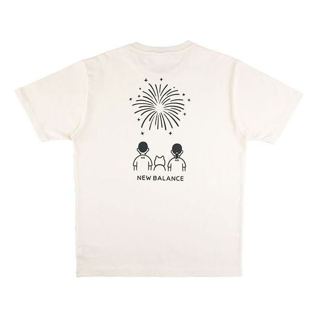 Majica New Balance Noritake Fireworks Graphic Tee Bela | AMT12391-RSI, 0