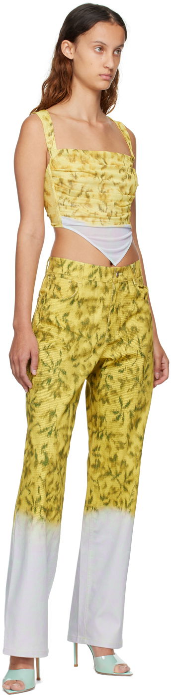 Majica brez rokavov Miaou Miaou Tati Tank Top Rumena | 7031PM2SBD, 3