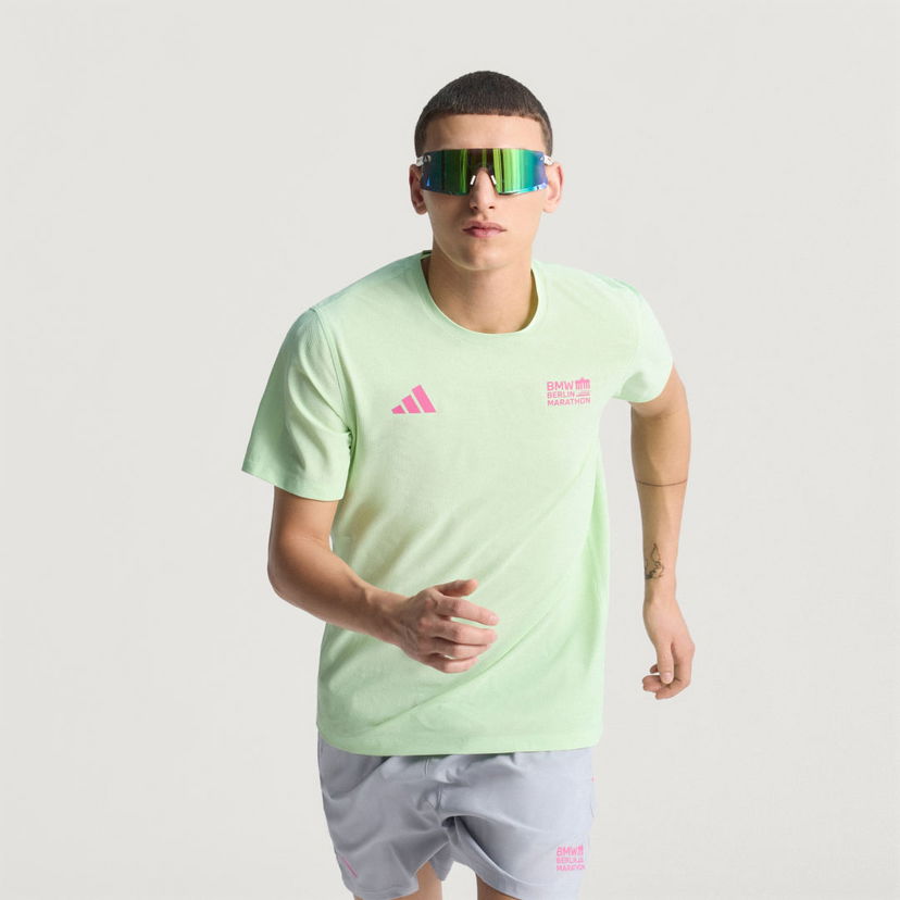 Majica adidas Performance BMW Berlin-Marathon 2025 Running T-Shirt Zelena | JZ2341