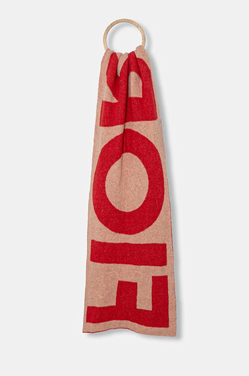 Šala Fiorucci Alpaca Blend Knitted Scarf Rdeča | U01FPASC213KN10RD01