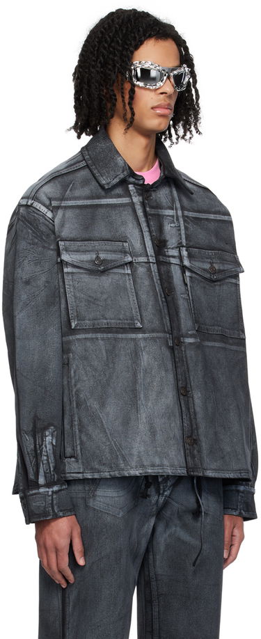Jakna Ottolinger Ottolinger Printed Denim Jacket Siva | 1700412, 4