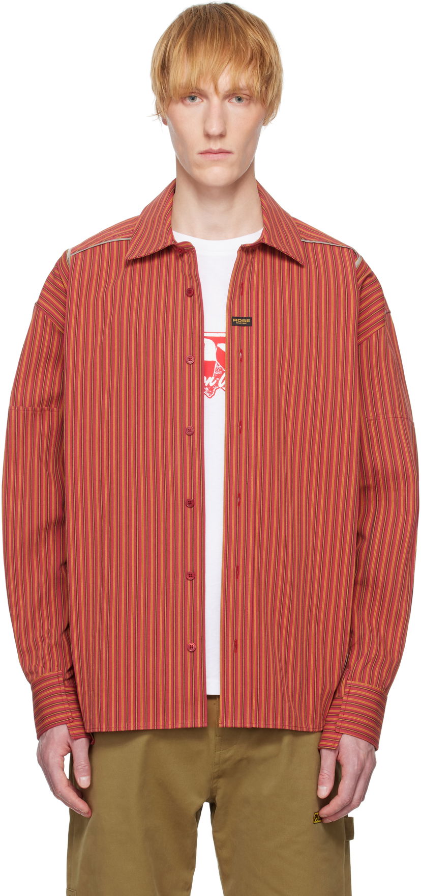 Srajce Martine Rose Martine Rose Cut Overshirt Rdeča | 467WS14111