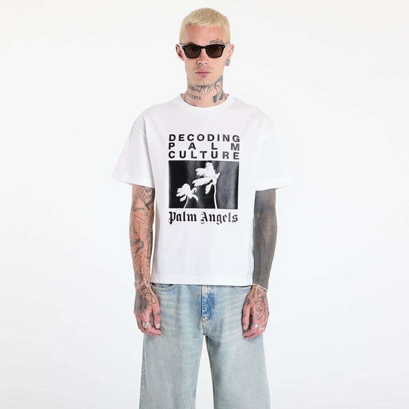 Majica Palm Angels Palm Angels Dec Palm Culture Regular T-Shirt Bela | PMAA109F25JER0060310