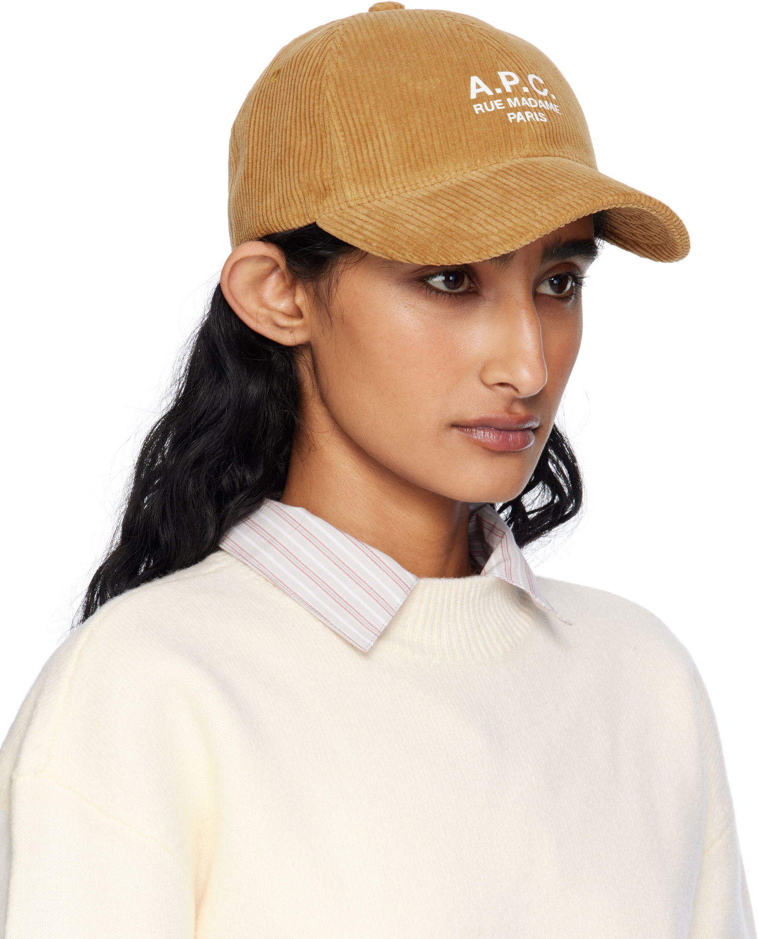 Kapa A.P.C. A.P.C. Charlie 'Rue Madame' Corduroy Baseball Cap Bež | COHBB-M24163, 1