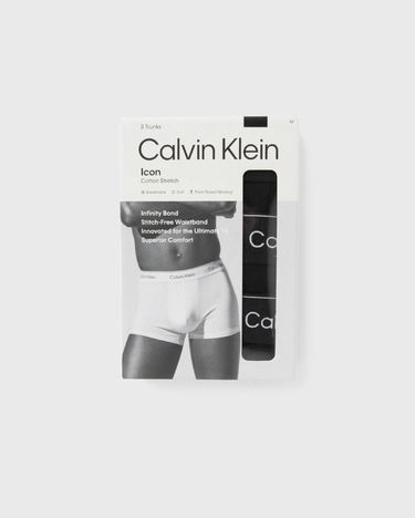 Boksarice CALVIN KLEIN ICON Cotton Stretch 3-Pack Trunks Črna | LV00NB4392TM6, 2