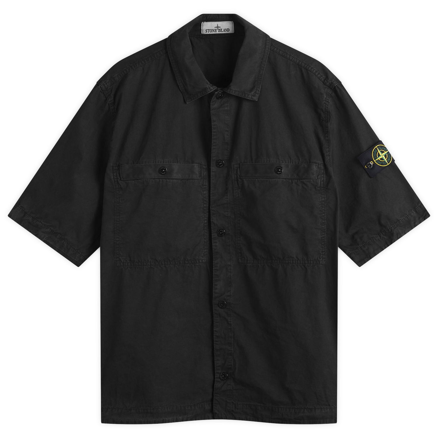 Srajce Stone Island Old Effect Short Sleeve Overshirt, Size Large Črna | K1S151200029-V0129, 0