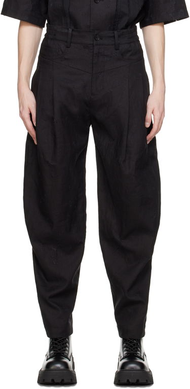 Hlače Feng Chen Wang Feng Chen Wang Distressed Trousers Črna | FUS17TR06, 0