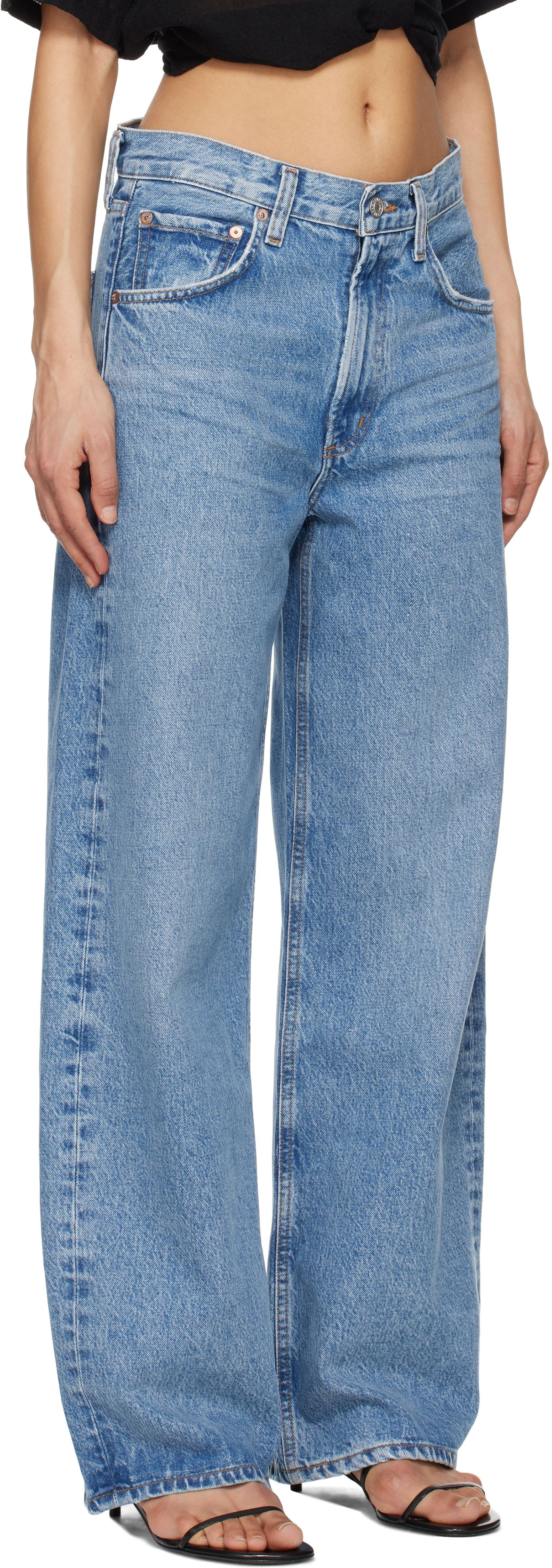 Kavbojke AGOLDE AGOLDE Low Curve Jeans Modra | A197B-1535, 1