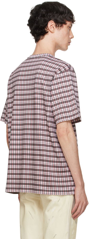 Majica Helmut Lang Plaid Logo Print T-Shirt Roza | O06HM509, 2