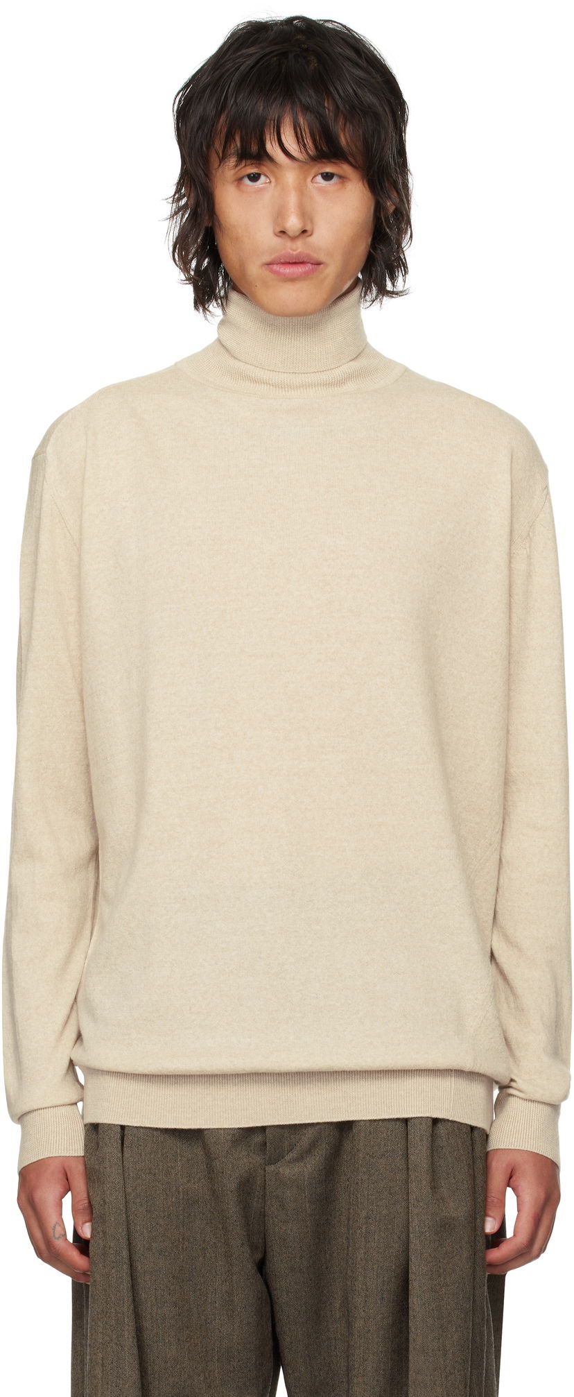 Pleteni pulover HED MAYNER Turtleneck Sweater Bež | HMMZ75057A-HZ610
