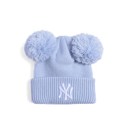 Beanie New Era New Era Medium Knit Double Pom Beanie NY Yankees (52-54 cm) Modra | 60565307