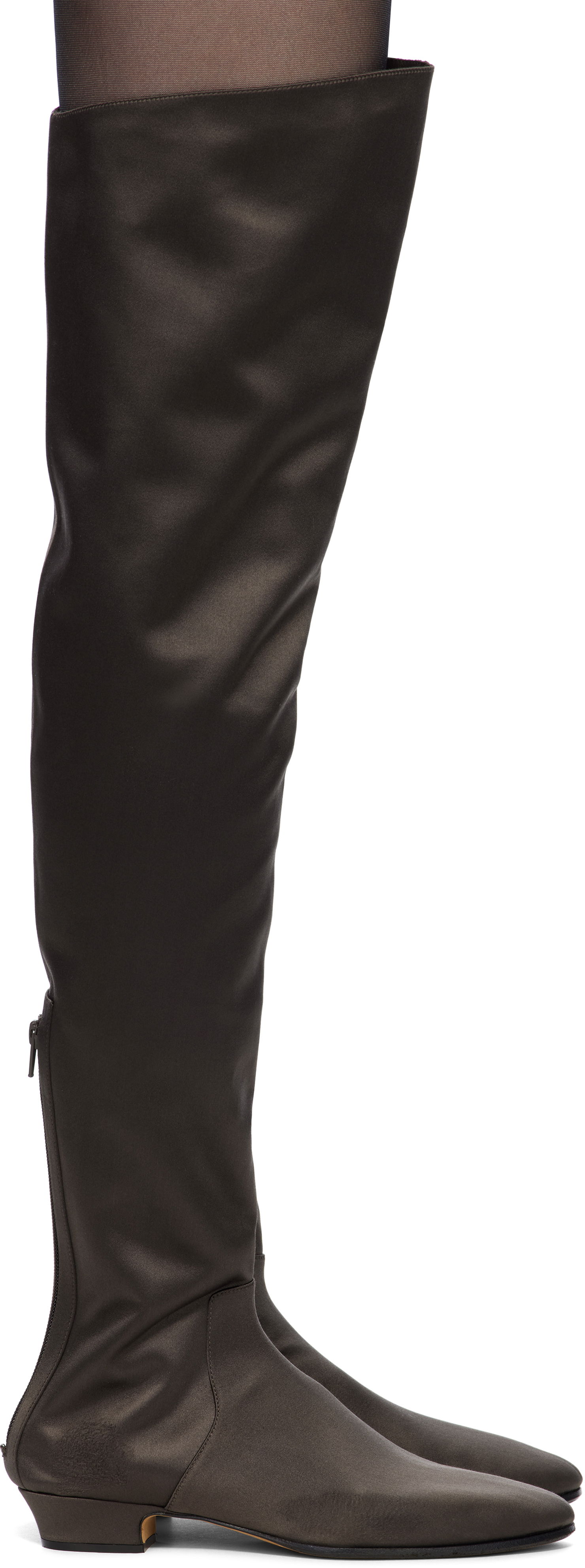 Superge in čevlji The Row The Row Hereditas 25 Satin Tall Boots Rjava | F1528-W326, 0