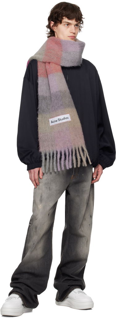Šala Acne Studios Check Scarf Oranžna | CA0084-, 2
