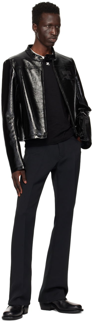 Jakna Courrèges Iconic Leather Jacket Črna | 124CBL175VY0014, 3