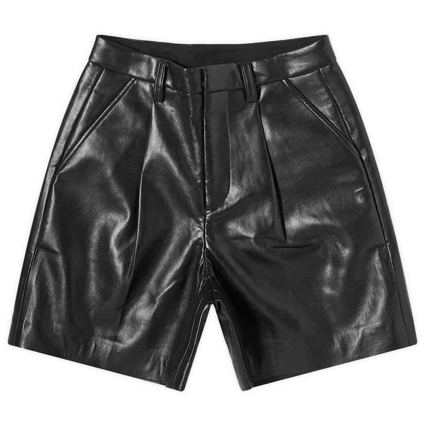 Kratke hlače Anine Bing Carmen Black Leather Shorts Črna | A-05-9162-000