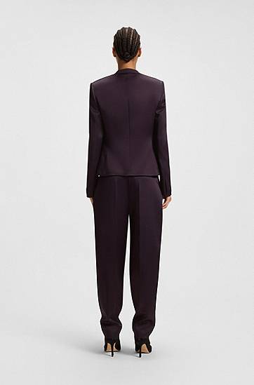 Jakna BOSS Regular-fit tuxedo blazer with shawl lapels Lila | 50548290, 1