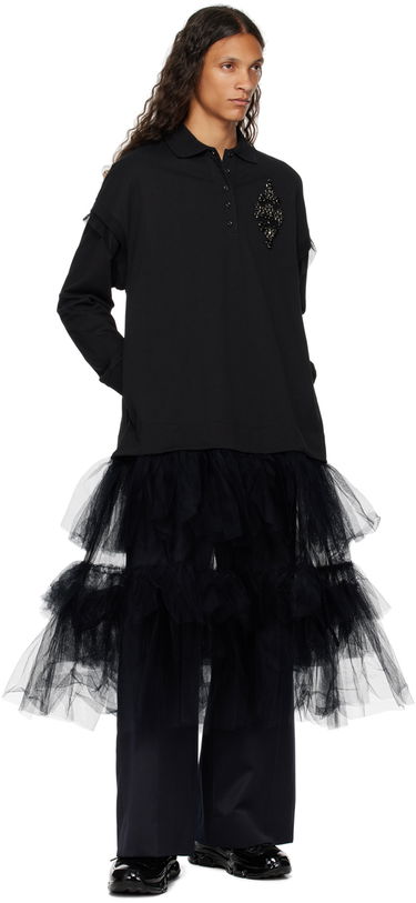 Hlače Simone Rocha Simone Rocha Pleated Wide Leg Trousers Mornarica | 4118 0458, 3
