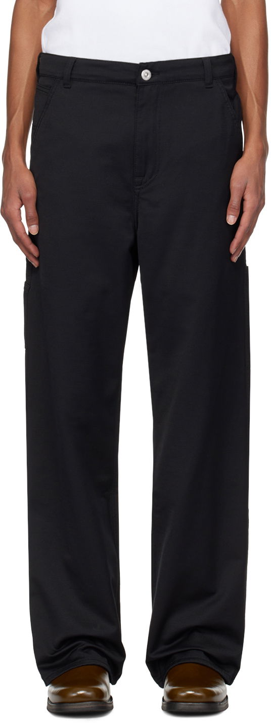 Cargo hlače OUR LEGACY Straight-Leg Cotton Twill Carpenter Pants Črna | M4245JC, 0