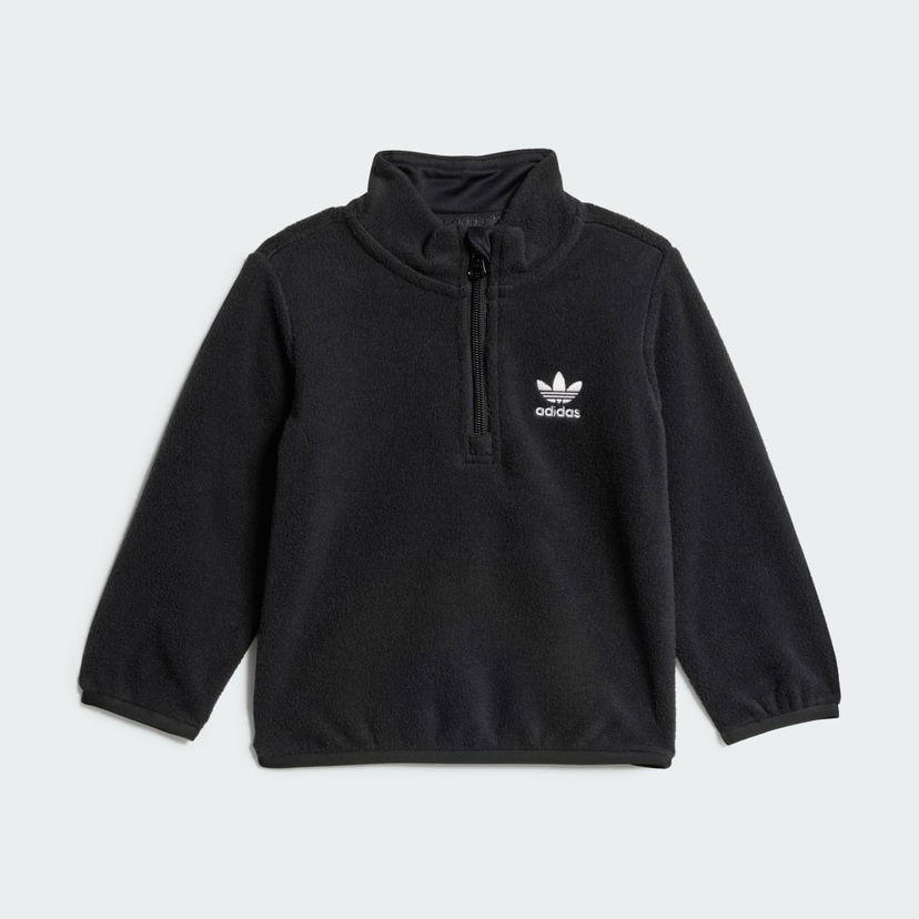 Pleteni pulover adidas Performance Kids' Polar Fleece 1/2 Zip Sweatshirt Črna | IW1010